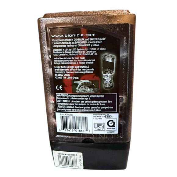 VTG LEGO BIONICLE Rahkshi Vorahk Black Gray 8591 Canister Complete DAMAGED Book - Picture 9 of 12